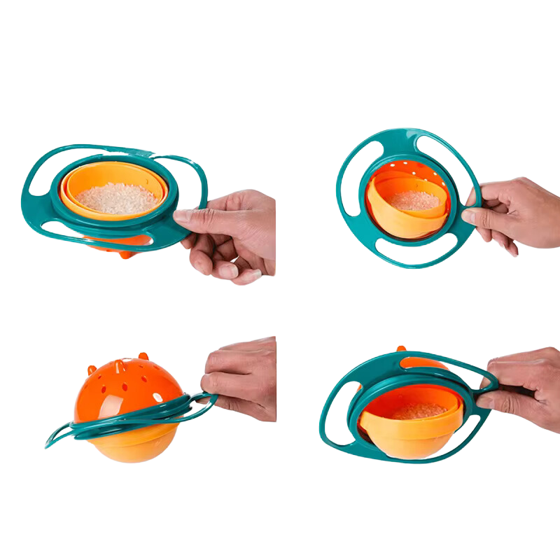 360 Rotating Spill-Proof Gyro Bowl