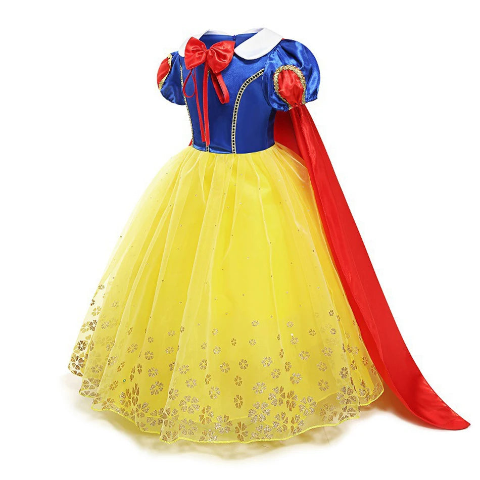 Girls Snow White Princess Costume Dress | Toddler & Kids Fancy Dress Outfit