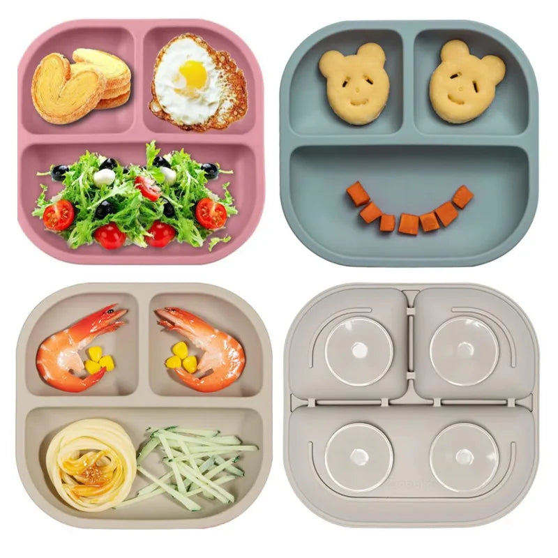 Mess-Free Silicone Suction Plate