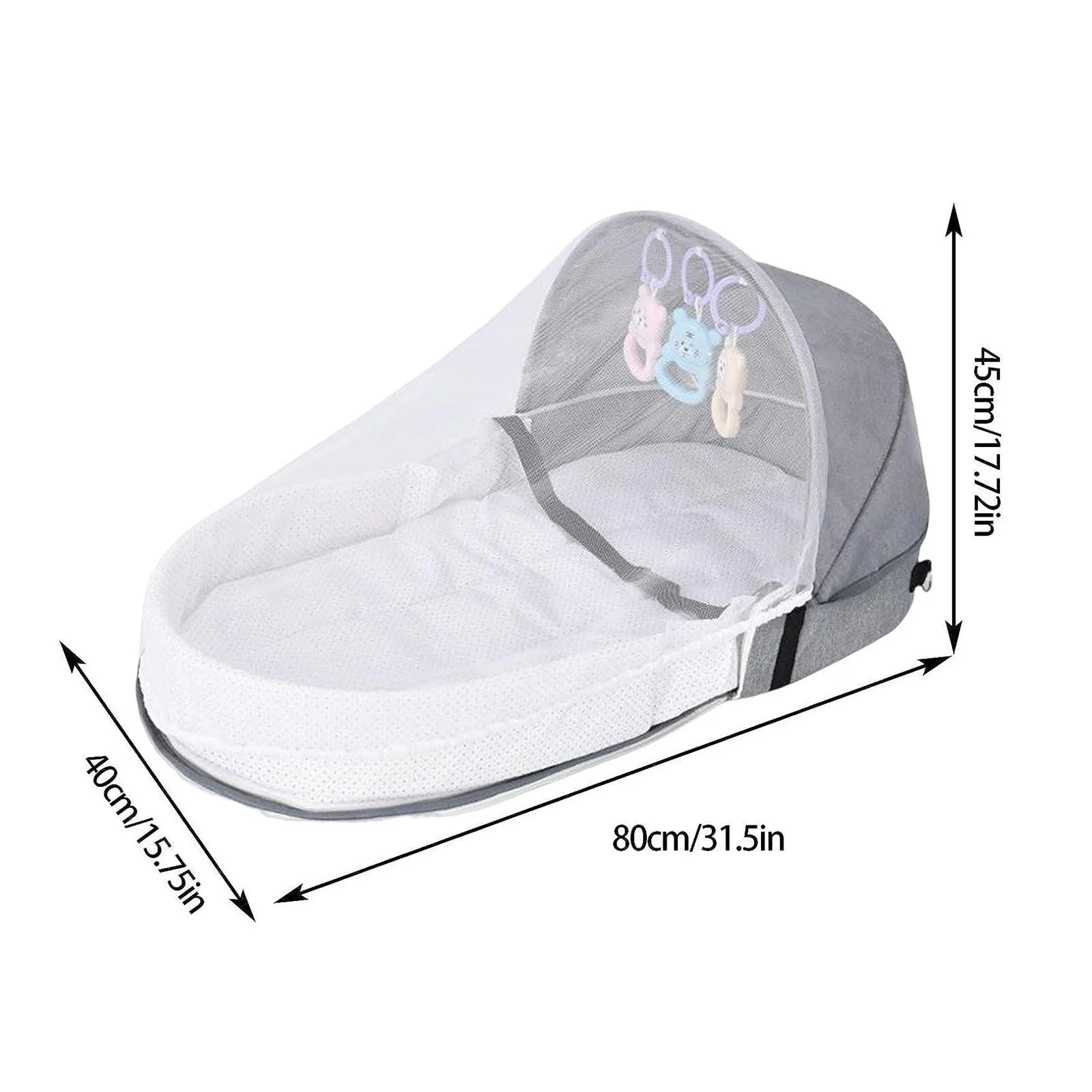 Portable Baby Travel Bed with Mosquito Net