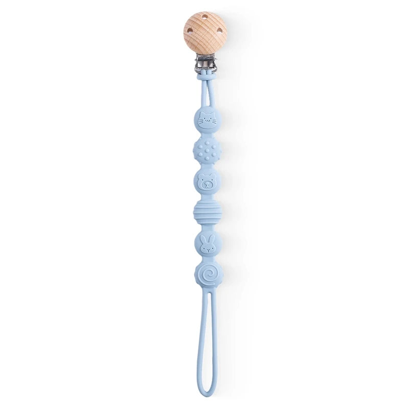 Wooden Pacifier Clip Chain