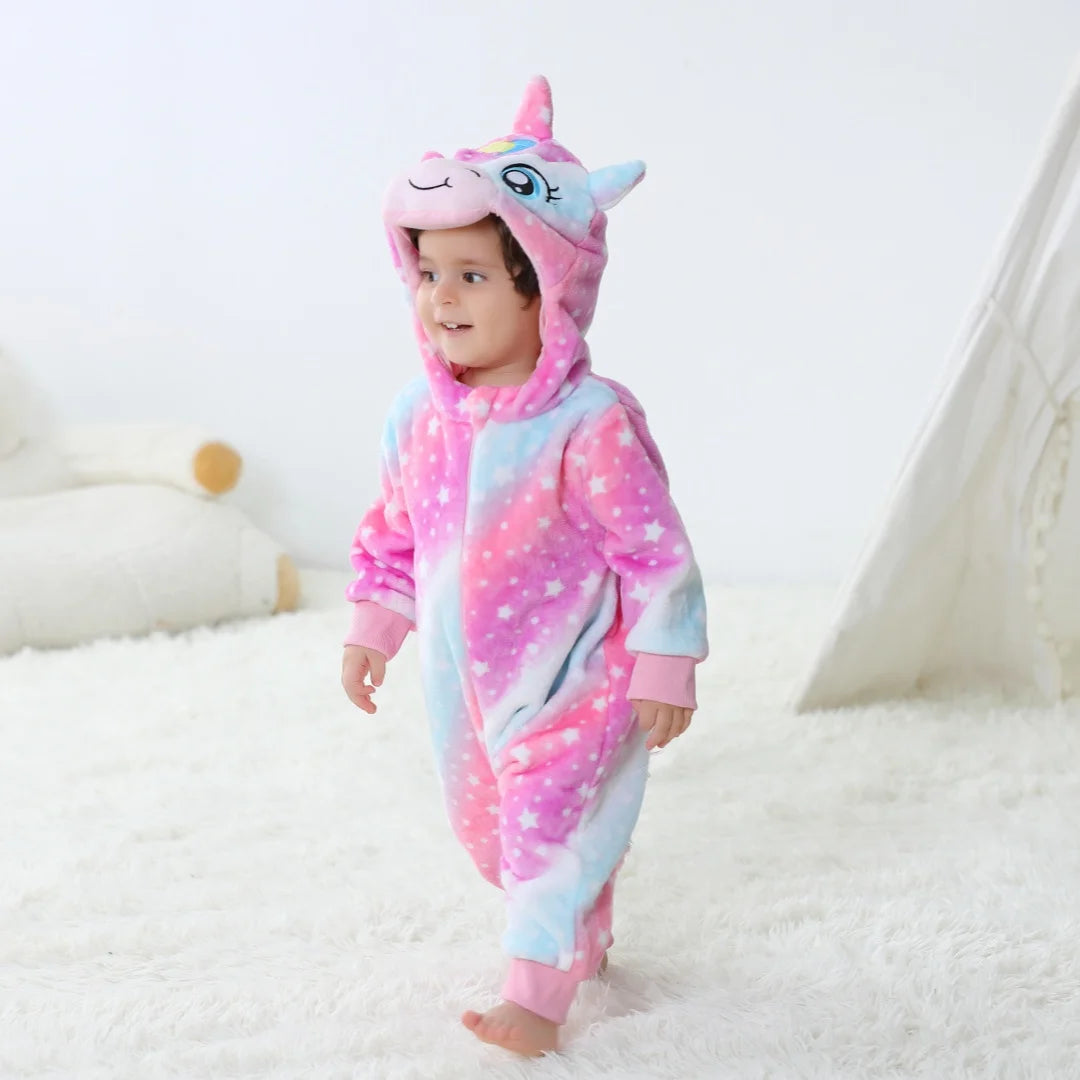 Fluffy Unicorn Baby Onesie
