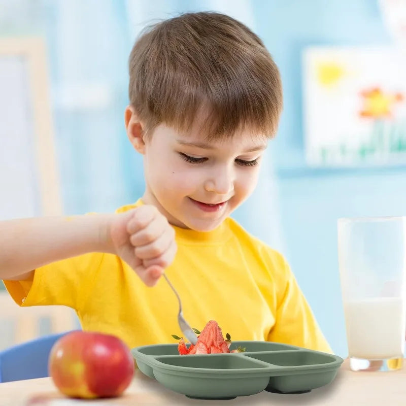 Mess-Free Silicone Suction Plate