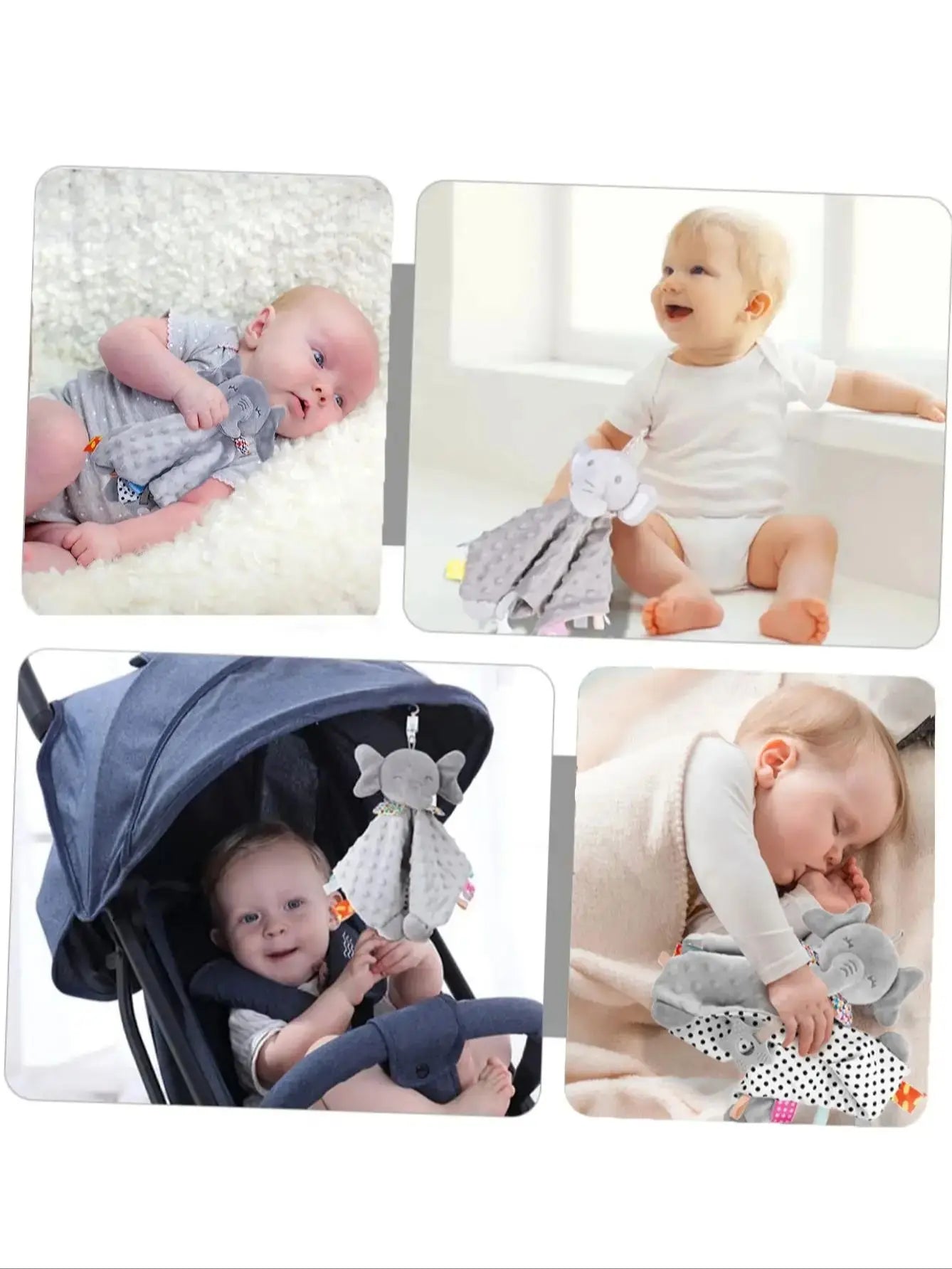 Baby Comfort Blanket – Bunny & Elephant