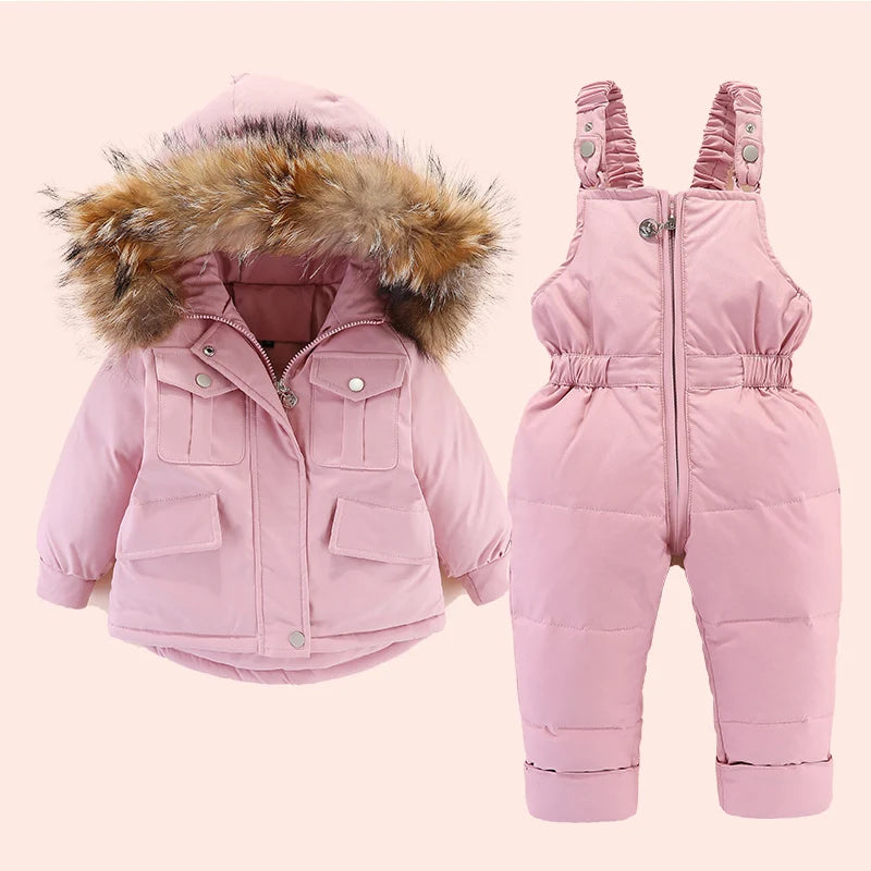 Kids Snowsuit Set – Warm Winter Jacket & Jumpsuit, 0-4 Years