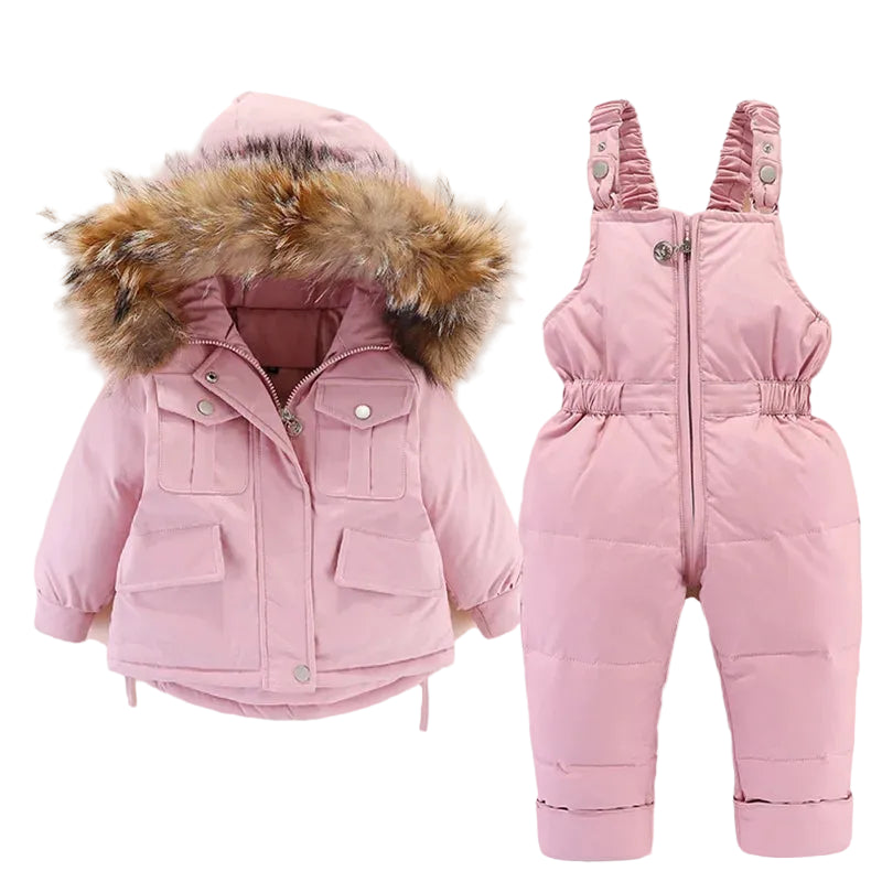 Kids Snowsuit Set – Warm Winter Jacket & Jumpsuit, 0-4 Years