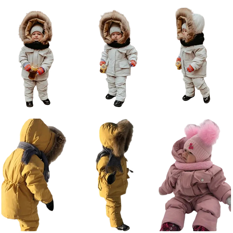 Kids Snowsuit Set – Warm Winter Jacket & Jumpsuit, 0-4 Years
