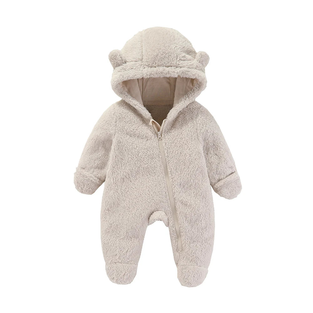 Unisex Baby Flannel Jumpsuit – Cozy Winter Outfit (0–9M)