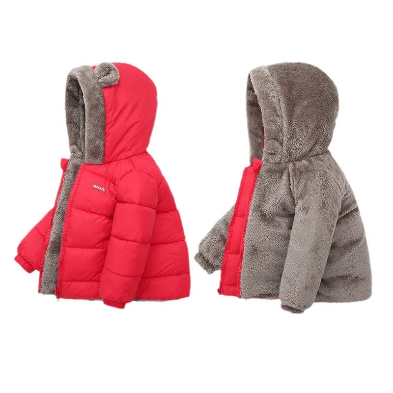 Kids Warm Fleece Hooded Jacket – Thick Winter Coat (Boys & Girls)