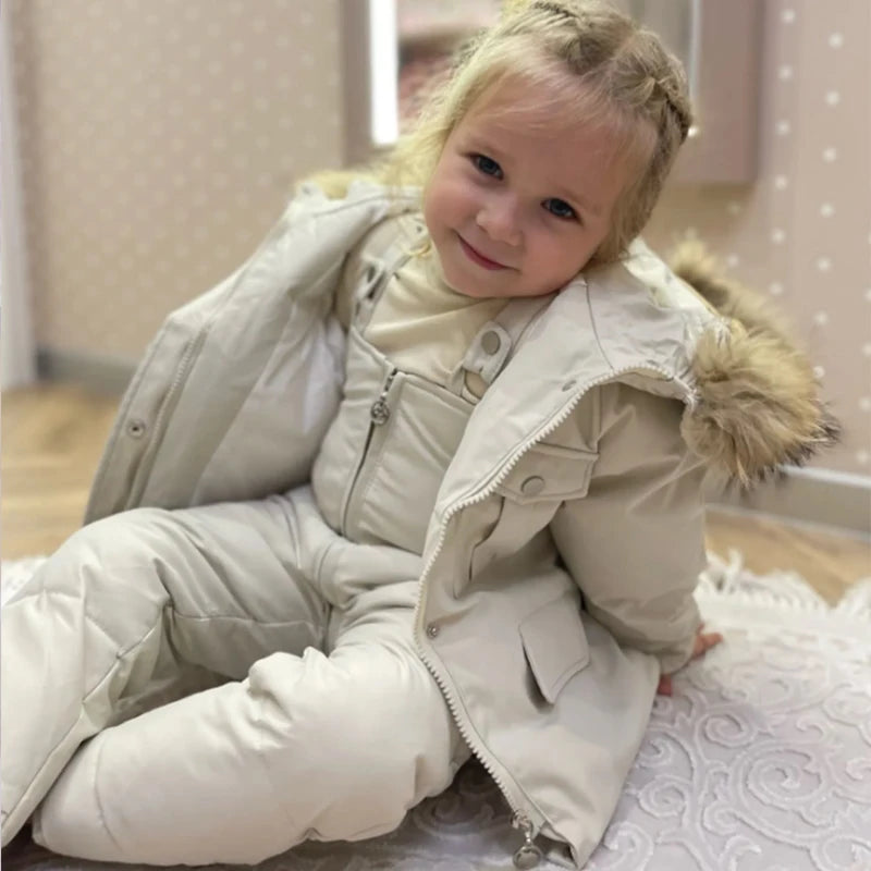 Kids Snowsuit Set – Warm Winter Jacket & Jumpsuit, 0-4 Years