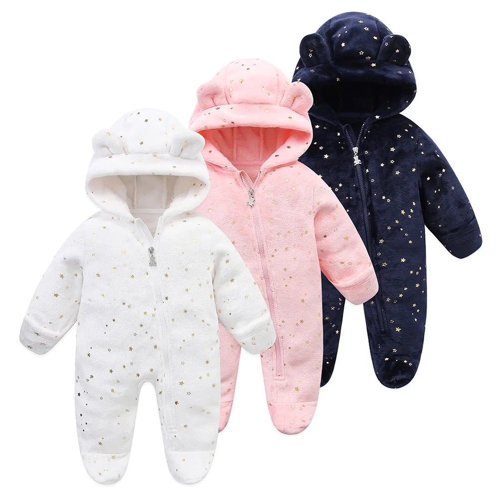Unisex Baby Flannel Jumpsuit – Cozy Winter Outfit (0–9M)