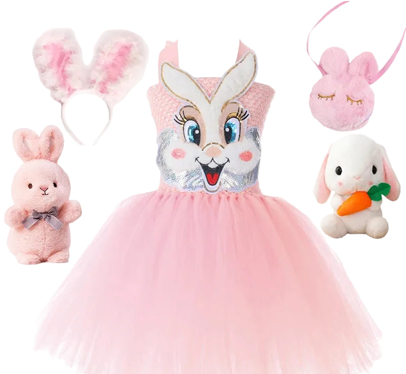 Girls Easter Bunny Costume Set