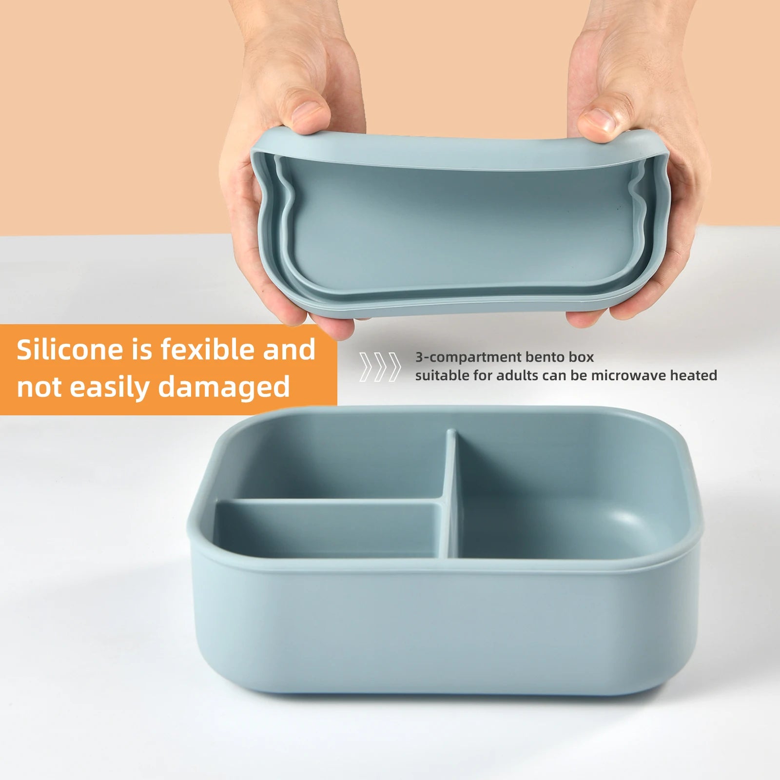 Silicone Lunchbox With Compartments