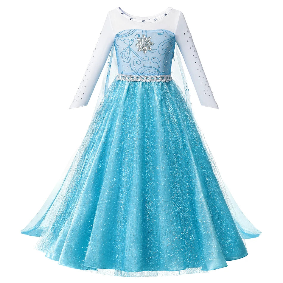 Frozen Princess Costume – Elsa or Anna Dress (2–10 Years)