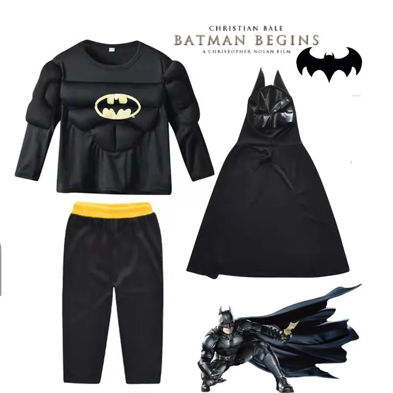 Superhero Costume Set – Captain America, Spiderman, Batman & Superman