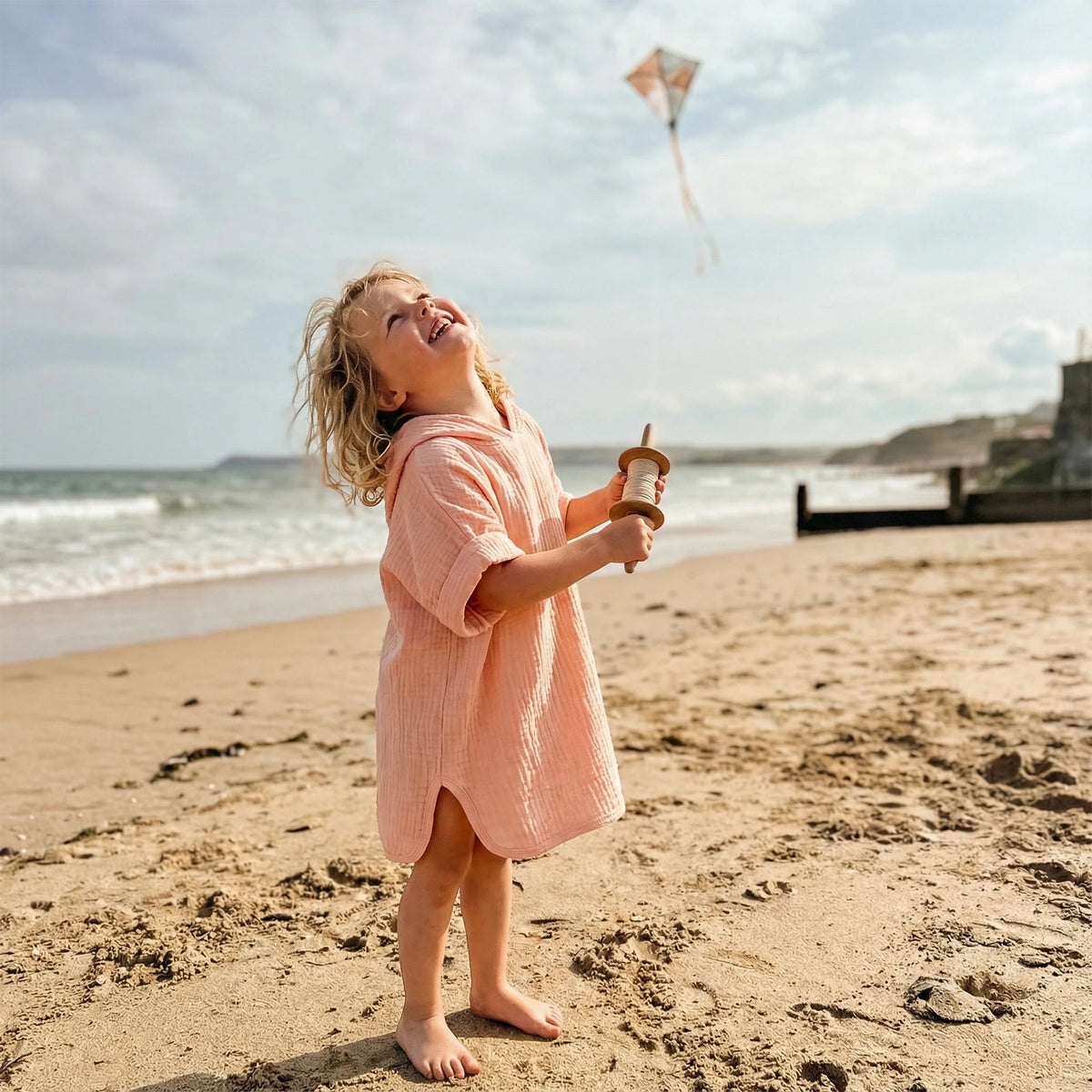 Kids Hooded Beach Towel Poncho