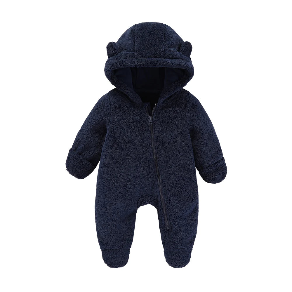 Unisex Baby Flannel Jumpsuit – Cozy Winter Outfit (0–9M)