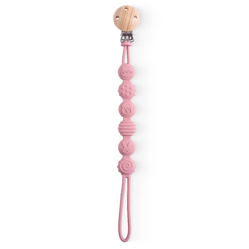 Wooden Pacifier Clip Chain