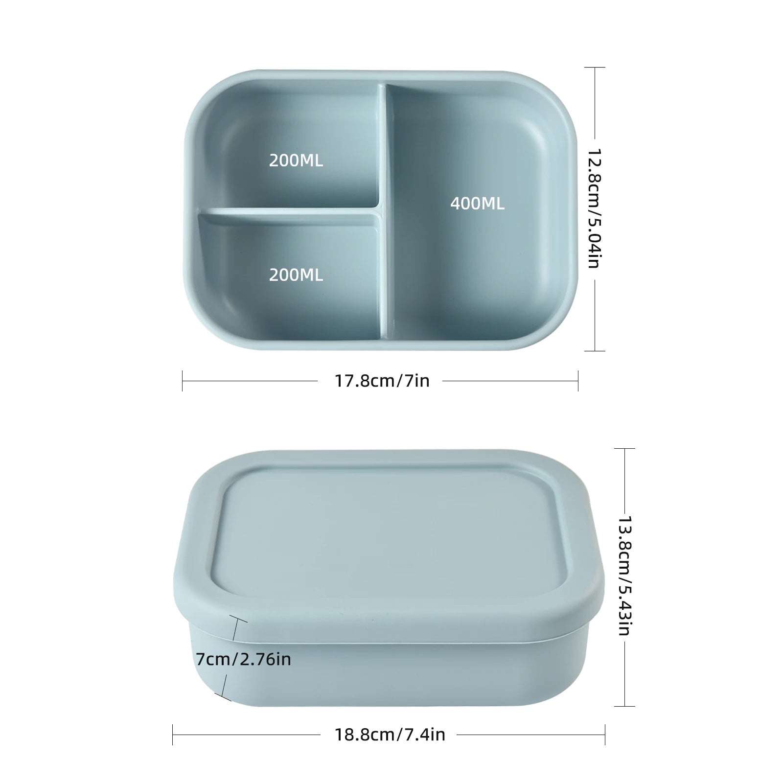 Silicone Lunchbox With Compartments