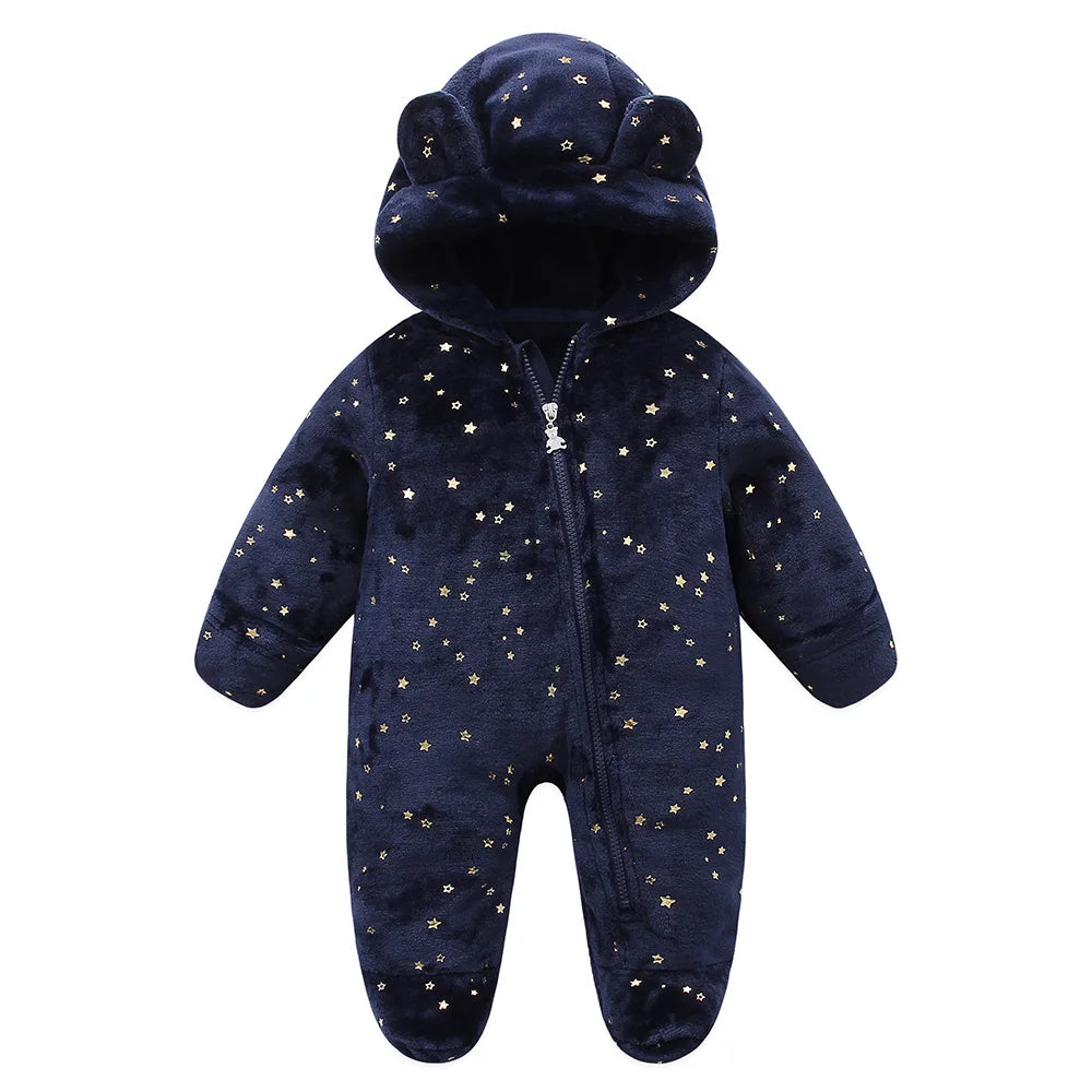 Unisex Baby Flannel Jumpsuit – Cozy Winter Outfit (0–9M)