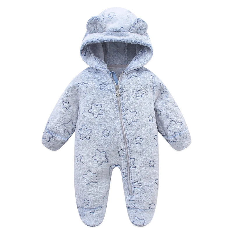 Unisex Baby Flannel Jumpsuit – Cozy Winter Outfit (0–9M)