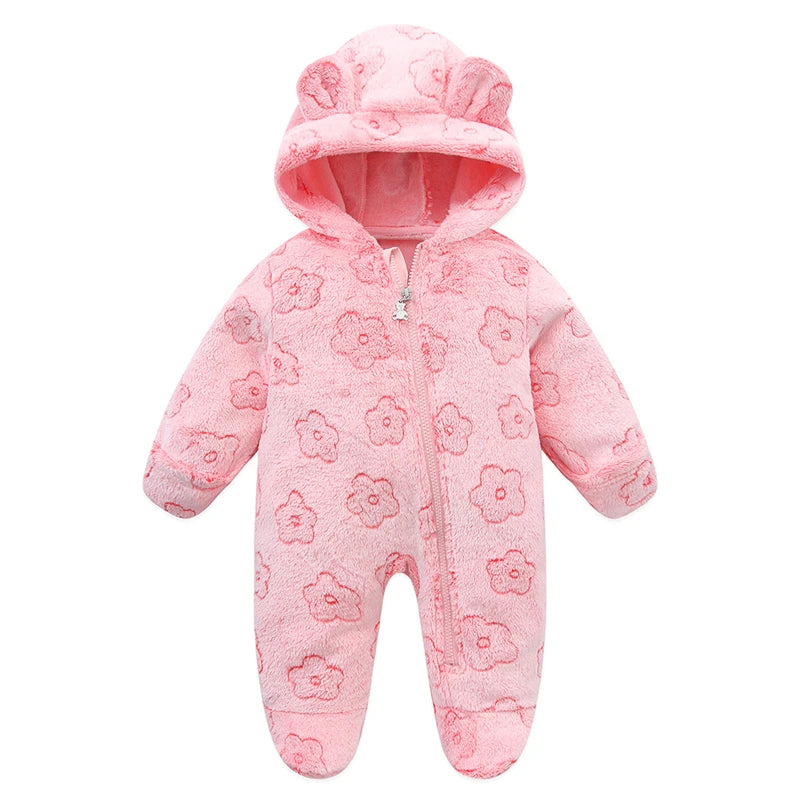 Unisex Baby Flannel Jumpsuit – Cozy Winter Outfit (0–9M)