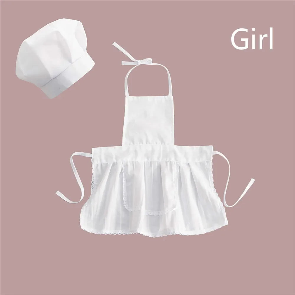 Newborn Chef Outfit Set – Baby Apron & Hat Photoshoot