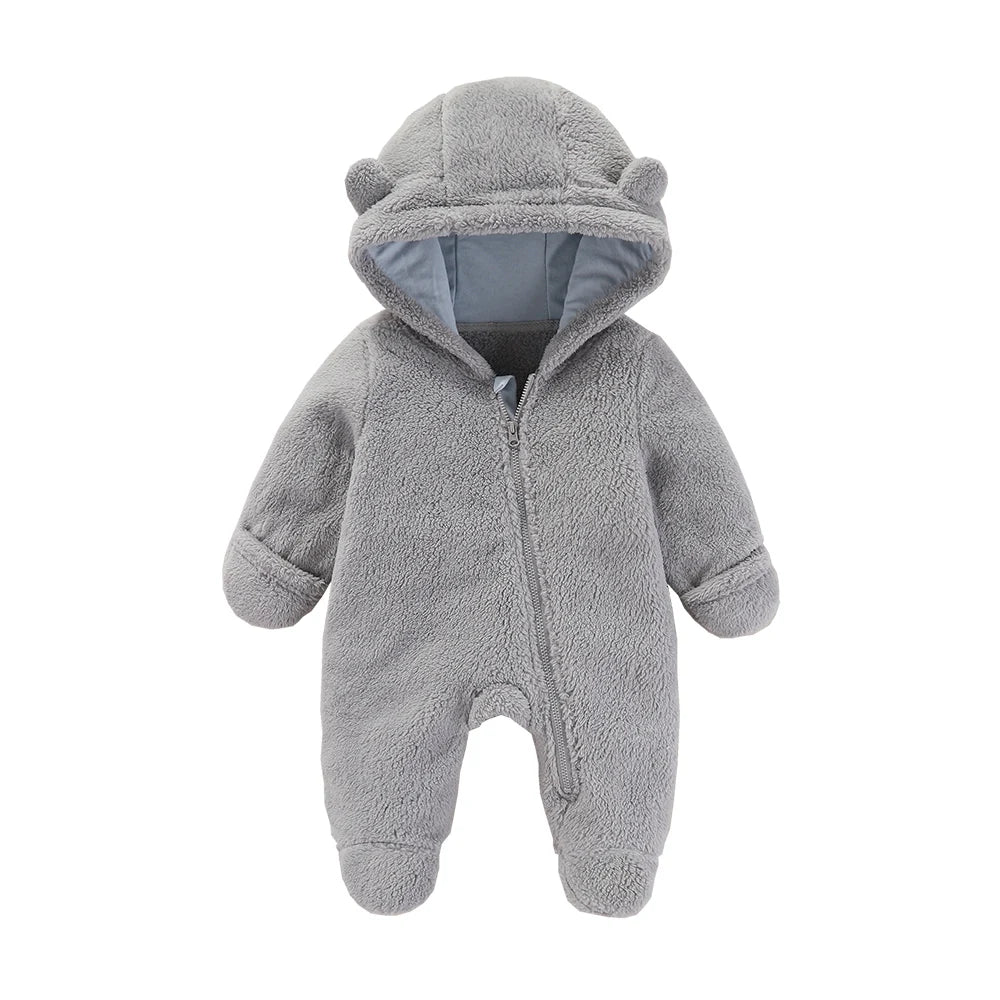 Unisex Baby Flannel Jumpsuit – Cozy Winter Outfit (0–9M)
