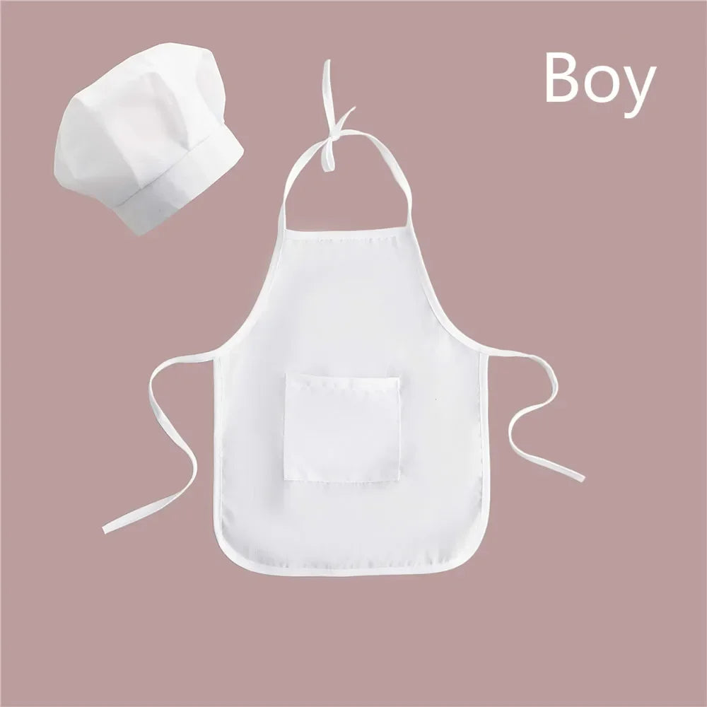 Newborn Chef Outfit Set – Baby Apron & Hat Photoshoot