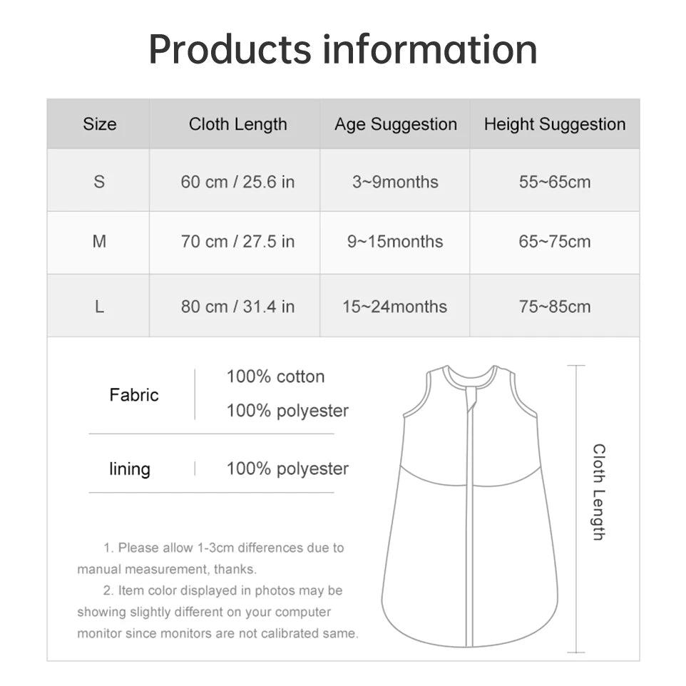 Sleeveless Sleeping Bag for Babies