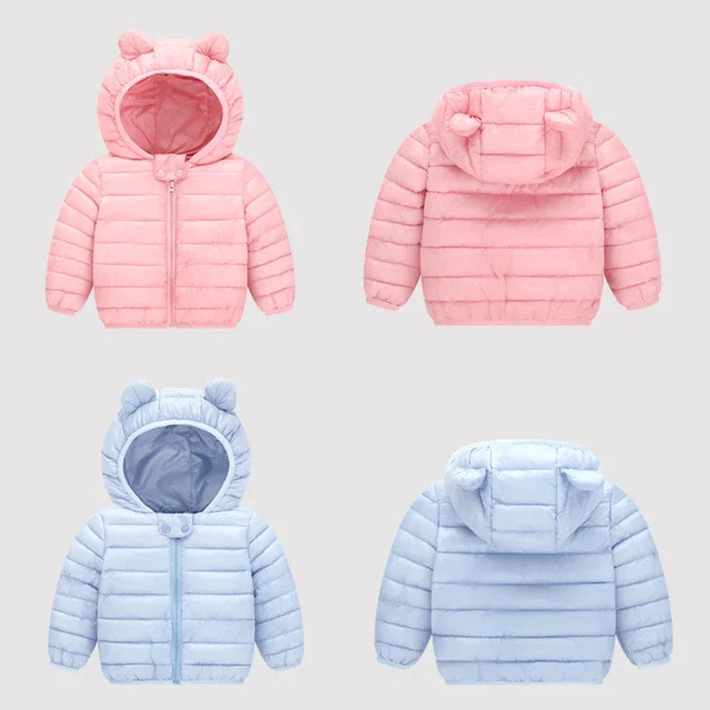 Kids Waterproof Windproof Jacket – Lightweight Hooded Coat (18M–4Y)