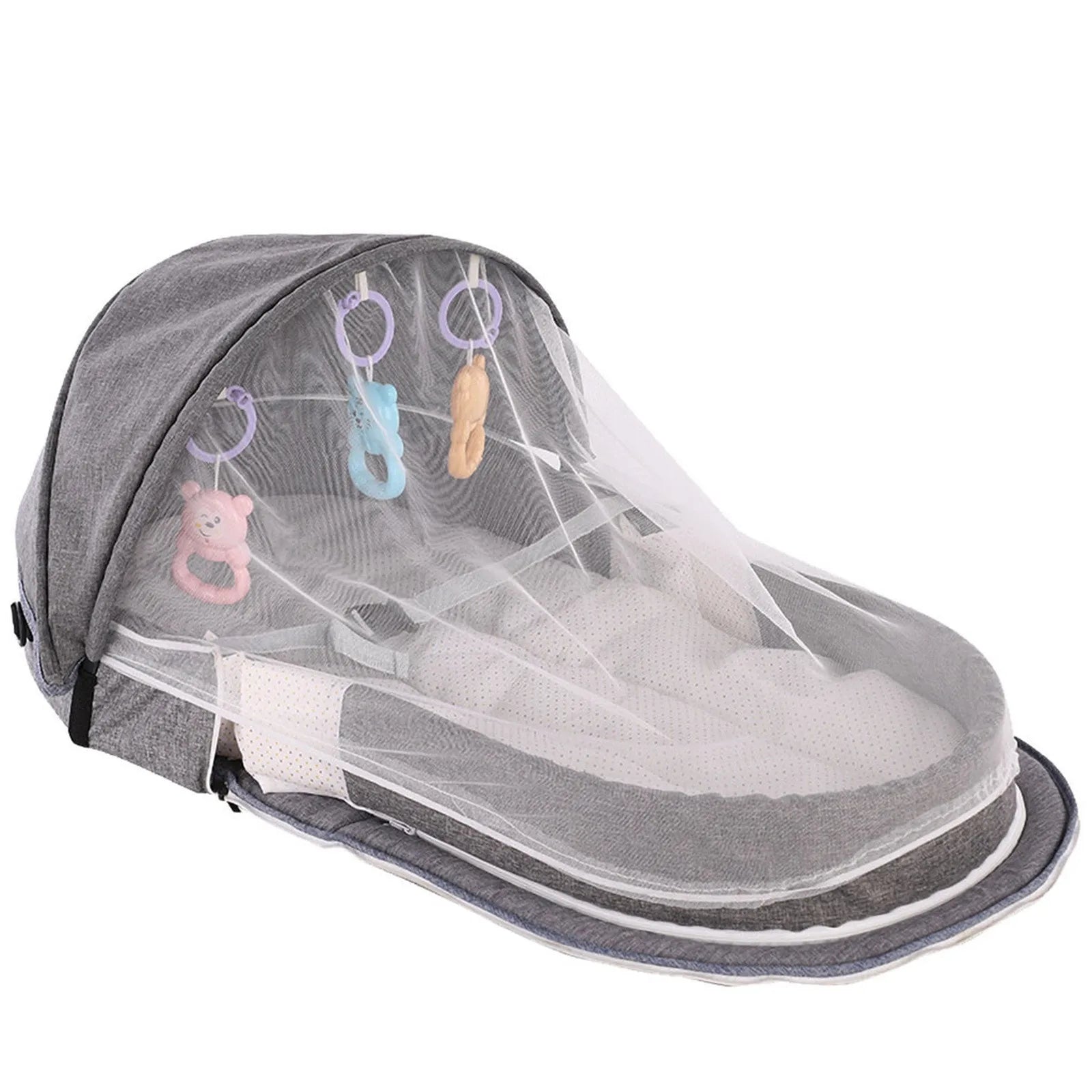 Portable Baby Travel Bed with Mosquito Net