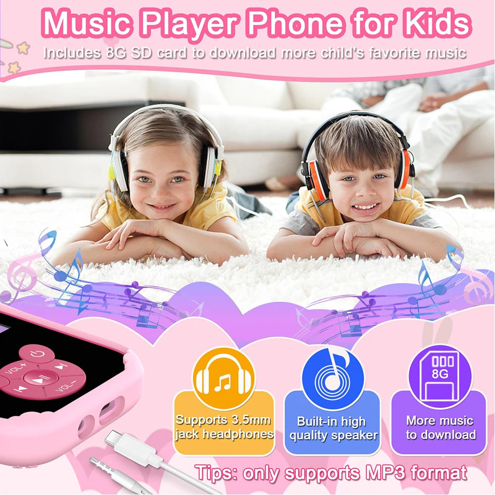 Kids Smart Learning Phone – Dual Camera & Music Player