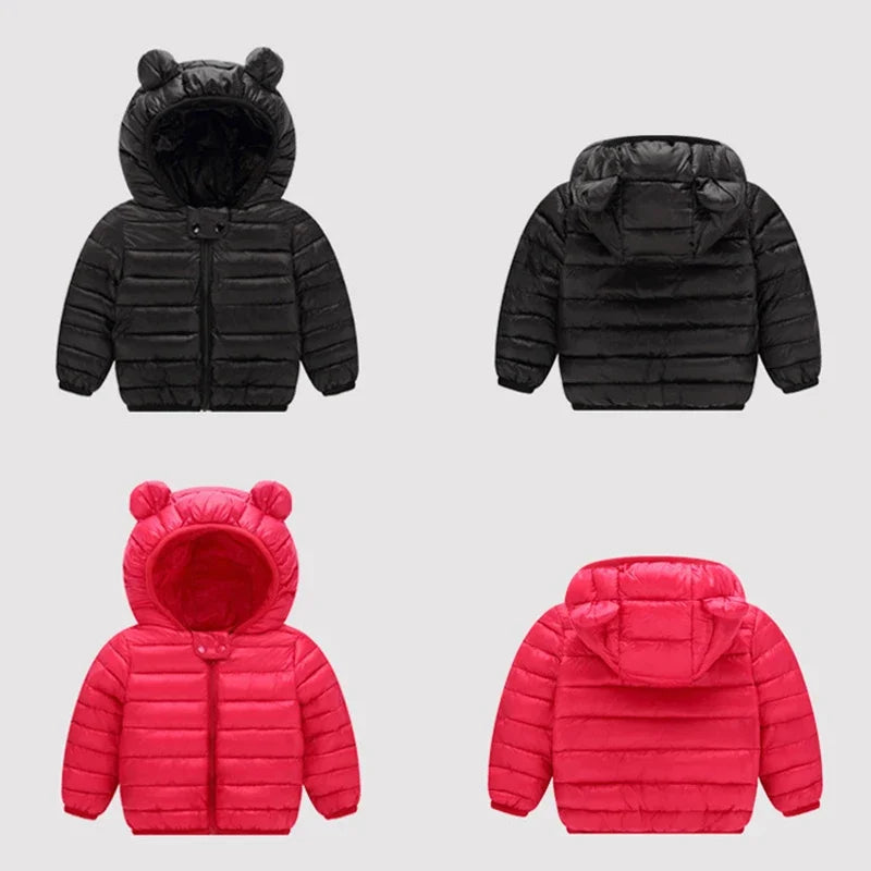 Kids Waterproof Windproof Jacket – Lightweight Hooded Coat (18M–4Y)