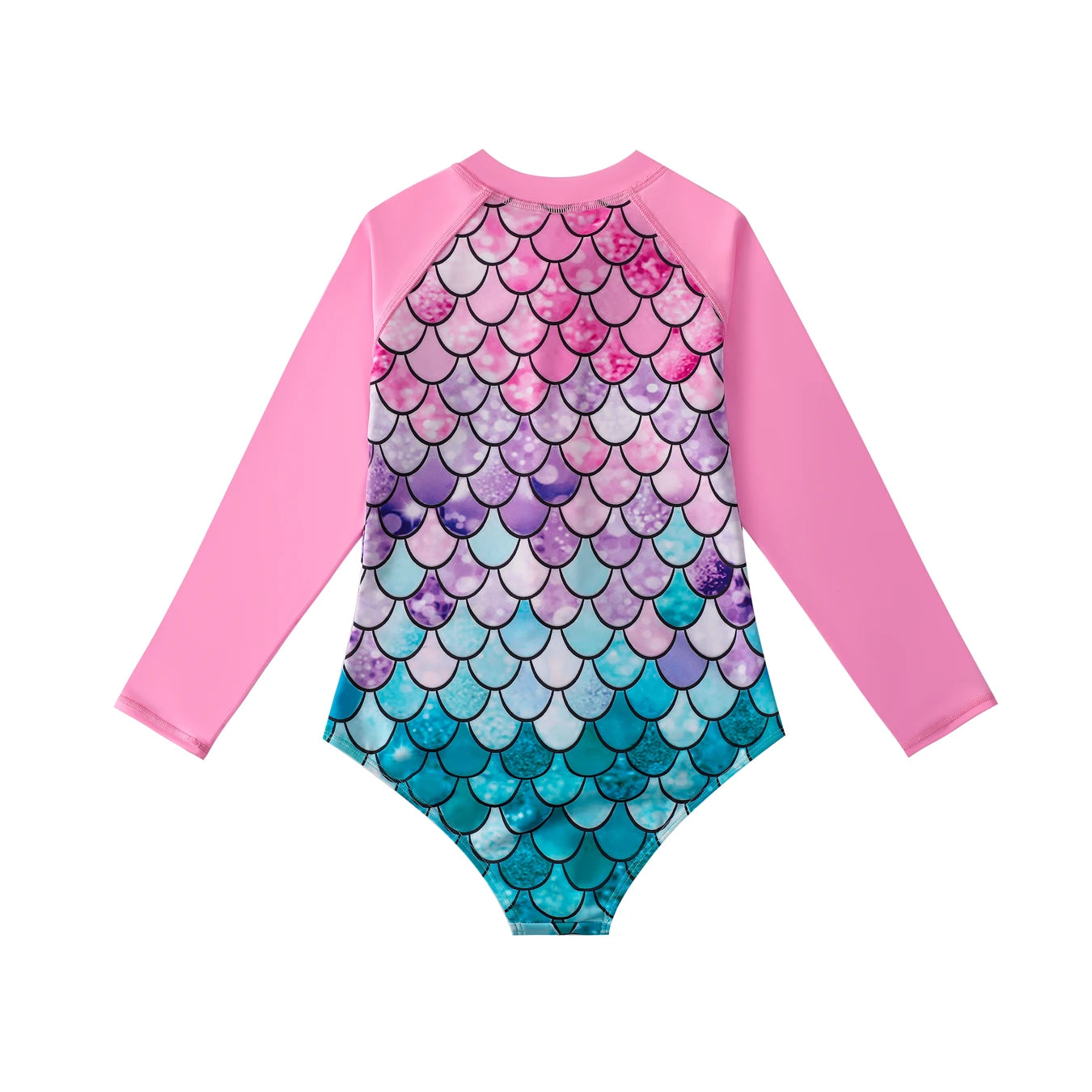 Kids Mermaid Long Sleeve One-Piece Swimsuit