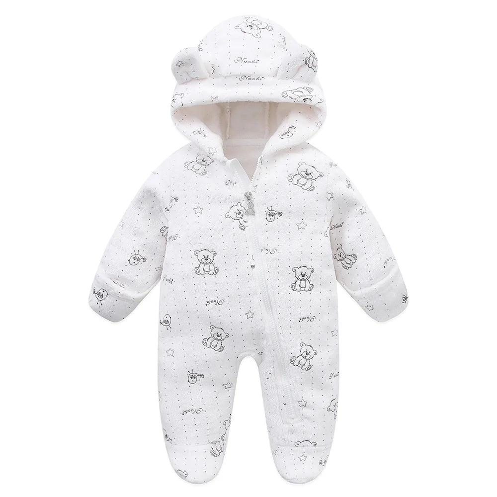 Unisex Baby Flannel Jumpsuit – Cozy Winter Outfit (0–9M)