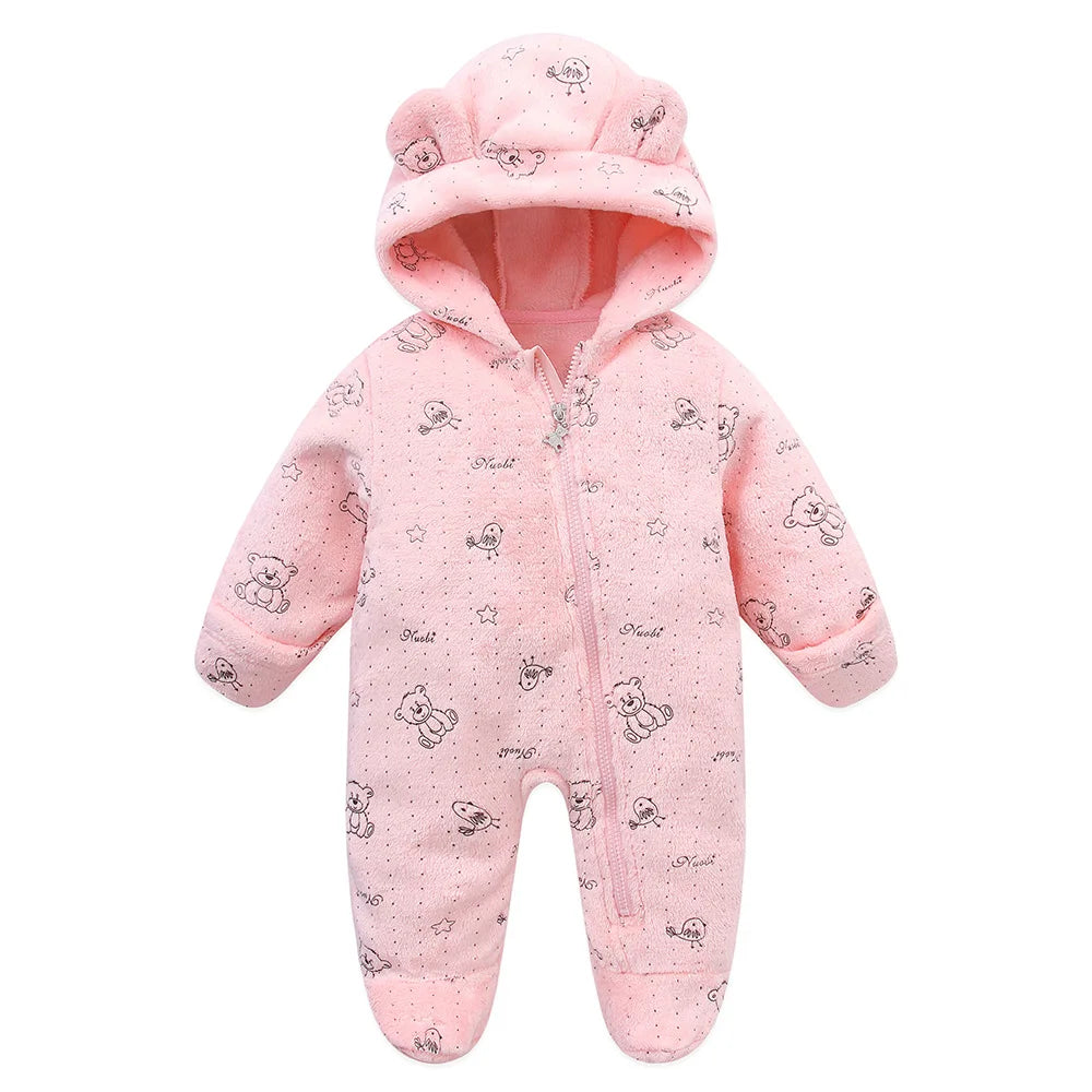 Unisex Baby Flannel Jumpsuit – Cozy Winter Outfit (0–9M)
