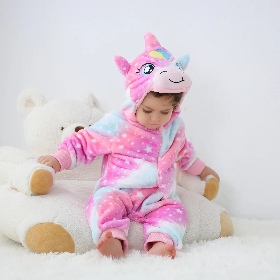 Fluffy Unicorn Baby Onesie