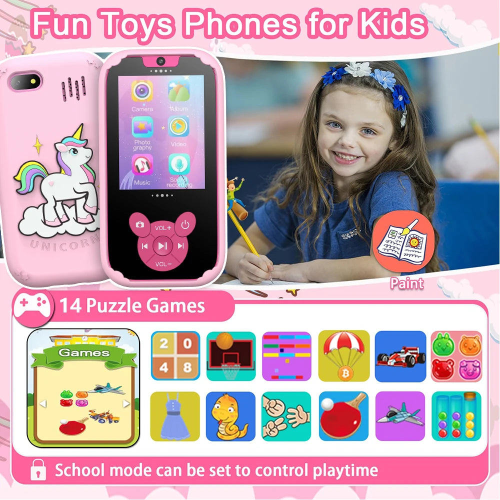 Kids Smart Learning Phone – Dual Camera & Music Player