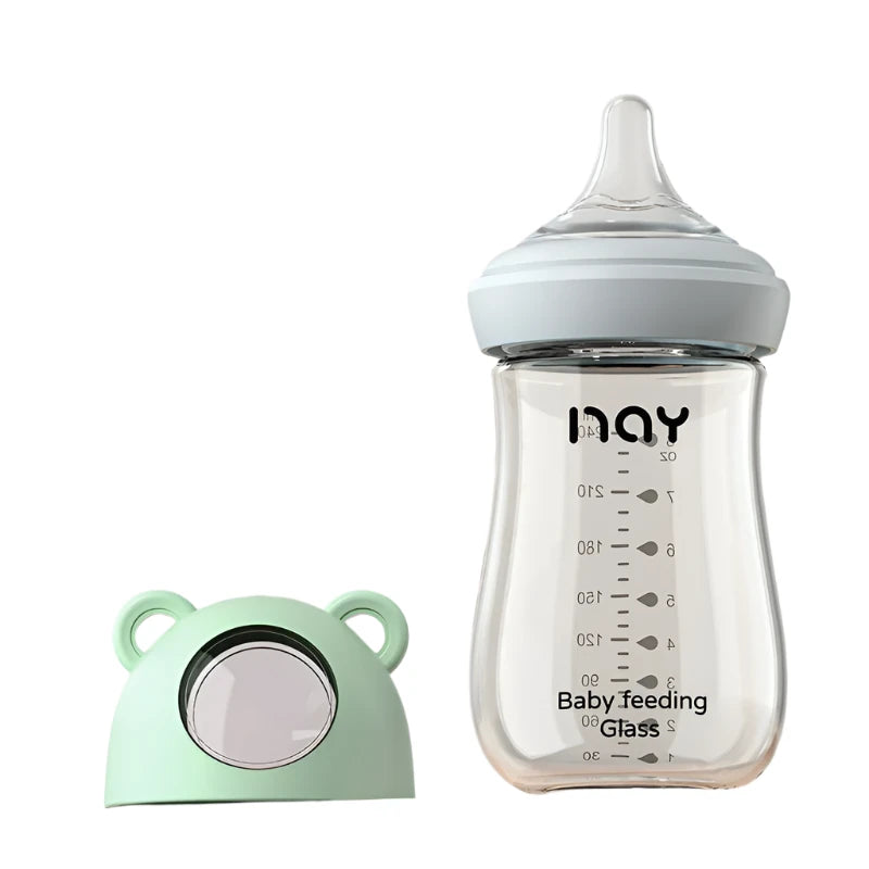 Anti-Flatulence Glass Baby Bottle - 240ml