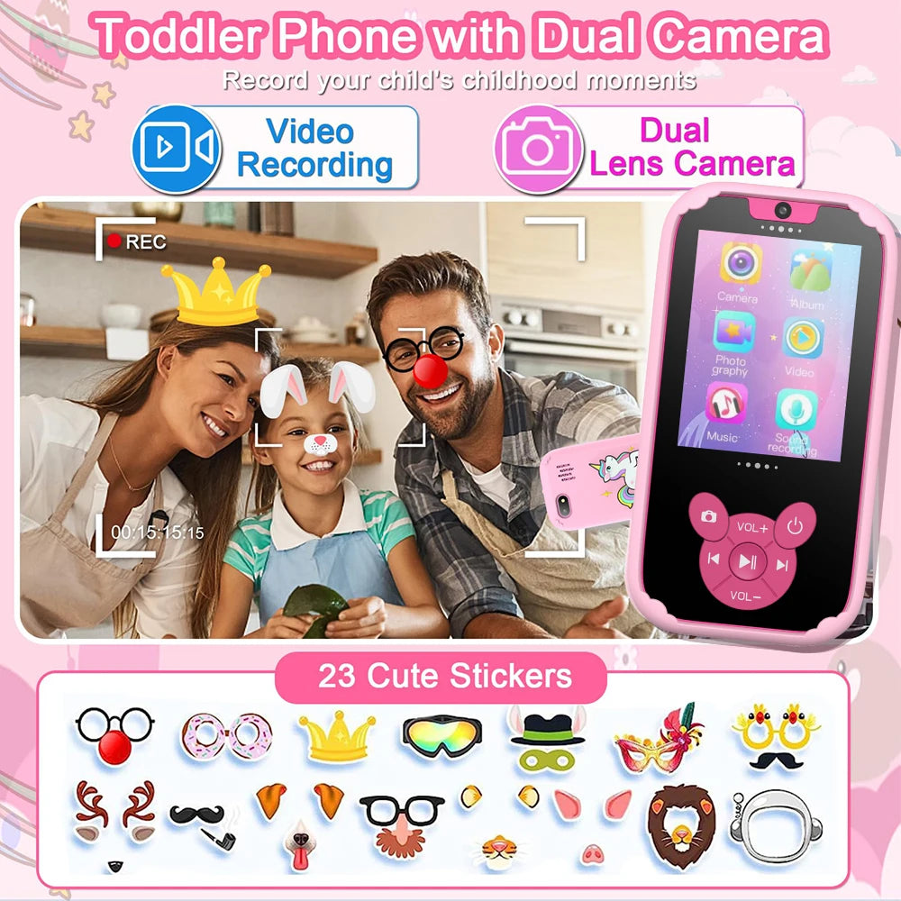 Kids Smart Learning Phone – Dual Camera & Music Player