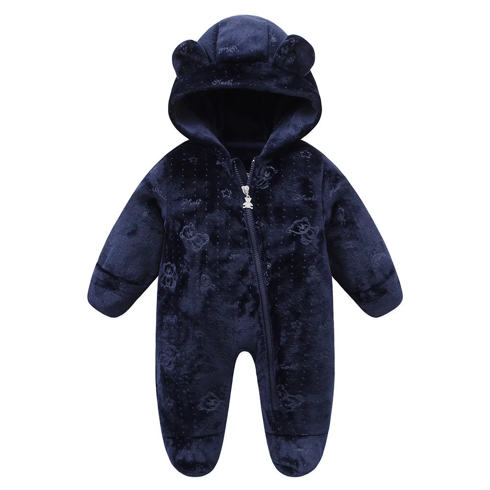 Unisex Baby Flannel Jumpsuit – Cozy Winter Outfit (0–9M)