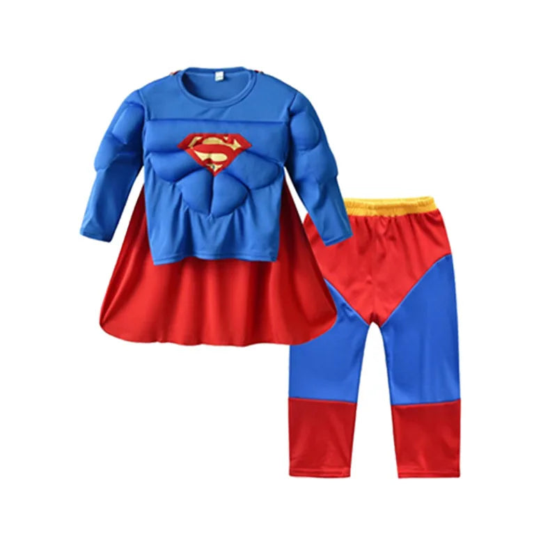 Superhero Costume Set – Captain America, Spiderman, Batman & Superman