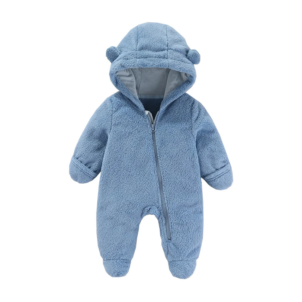 Unisex Baby Flannel Jumpsuit – Cozy Winter Outfit (0–9M)
