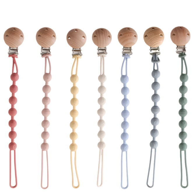 Wooden Pacifier Clip Chain