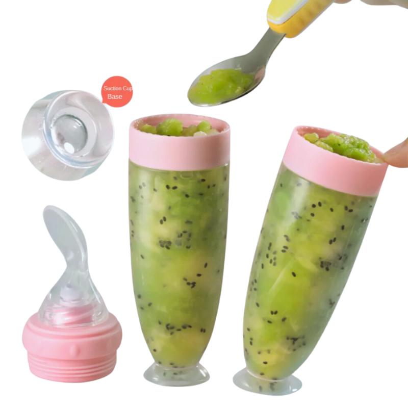 Silicone Squeeze Feeder With Spoon